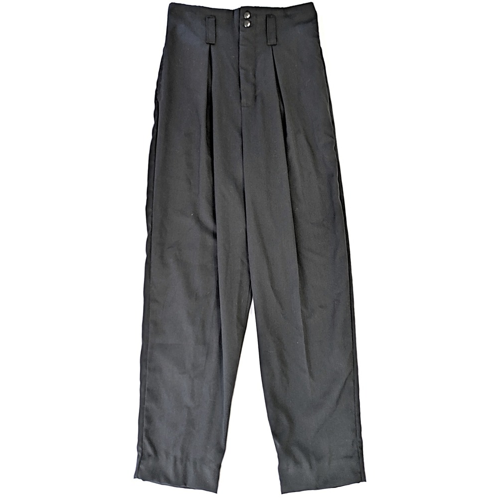 GSL Vintage Black High Waisted Pleated Trousers USA Made Size 9 90s Dress Pants
